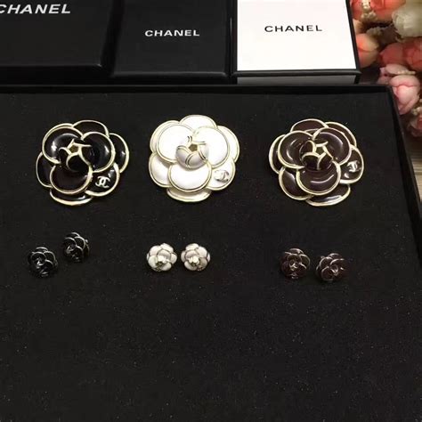 chanel camellia brooches|chanel camellia flower earrings.